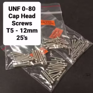 UNF 0-80 T5 CAP Head Screws – 12mm (25pce)