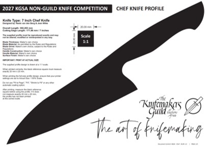 2027 KGSA NON GUILD KNIFE COMPETITION BLANKS