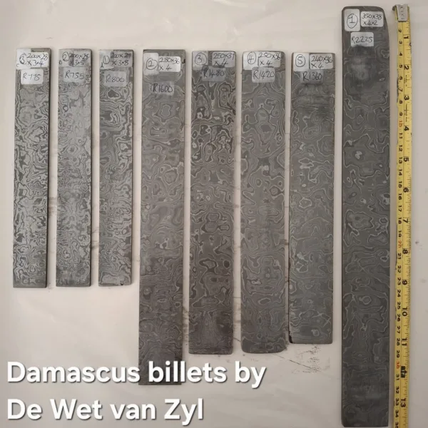 Damascus Billets by De Wet van Zyl