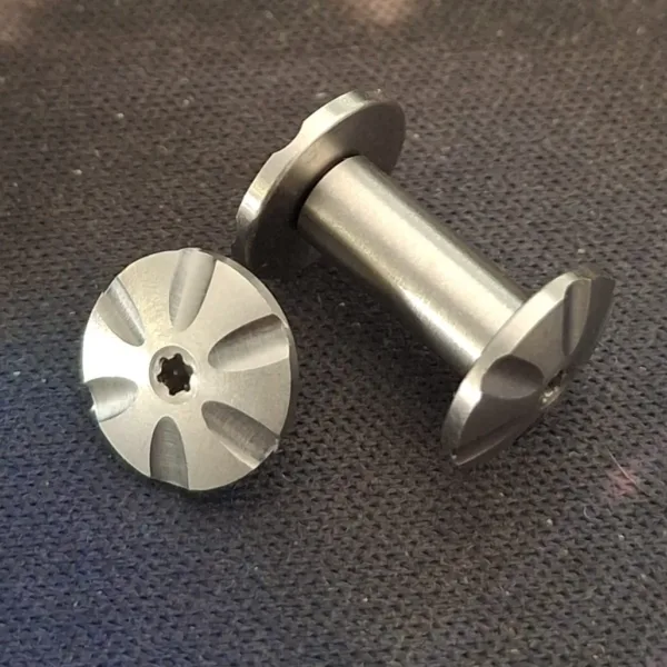 T6 Pivot Screw SET DOMED FLUTED HEAD 10mm with M3 Fine Barrel